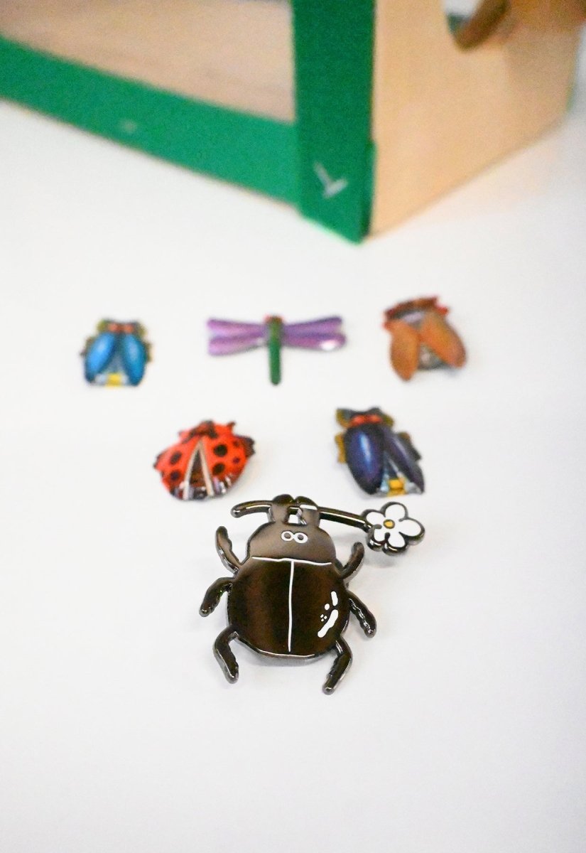 "Beetle" Enamel Pin. Design by HO HOS HOLE IN THE WALL (NYC)